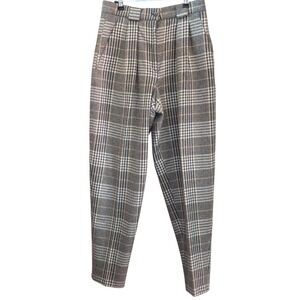 Vintage Your Sixth Sense Deadstock Plaid Wool Trousers Academia Heritage Preppy